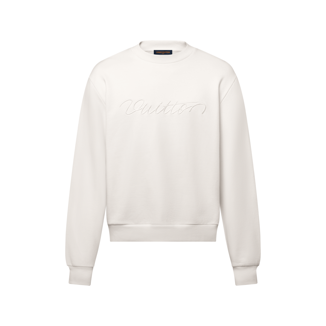 Embroidered Signature Crewneck - Ready-to-Wear | LOUIS VUITTON